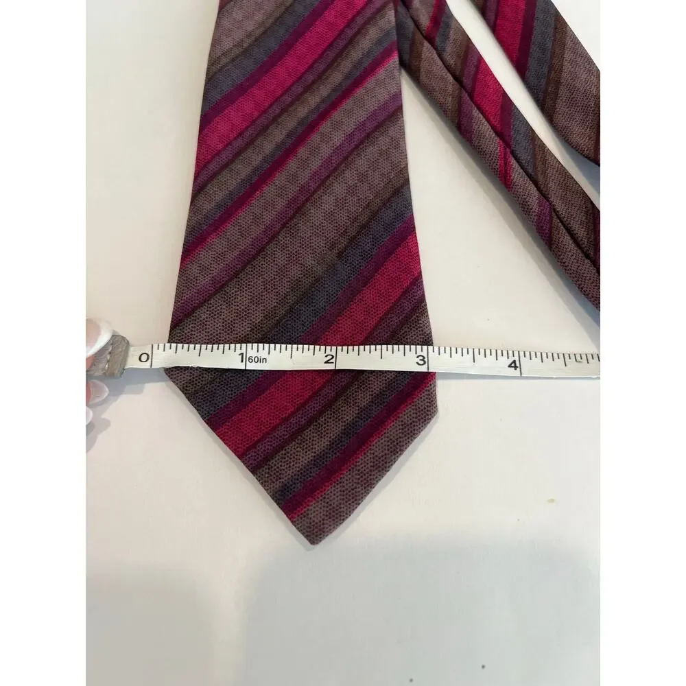 Vintage Enrico Celle Copley Place Boston Men’s Silk Neck Tie Pink Rainbow SG